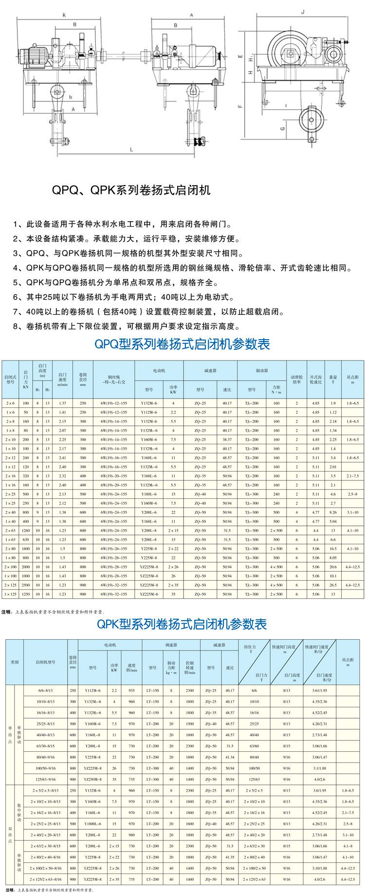 QPQ、QPK系列卷揚(yáng)式啟閉機(jī)